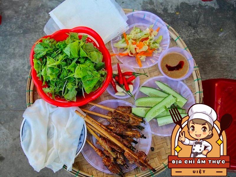 bánh ướt cuốn thịt nướng hội an